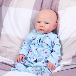 Adorable 18.5 Full Silicone Reborn Baby Boy Doll Real Touch Drink-Wet Lifelike
