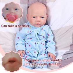 Adorable 18.5 Full Silicone Reborn Baby Boy Doll Real Touch Drink-Wet Lifelike
