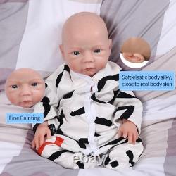 Adorable 18.5 Full Silicone Reborn Baby Boy Doll Real Touch Drink-Wet Lifelike