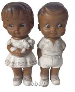 African AMERICAN, 1962 squeaker dolls 8 lot of two