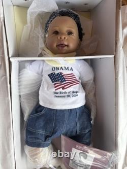 Ahston Drake Obama Doll Birth Of Hope New Doll Rare Linda Murray 18 MINT IN BOX