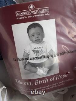 Ahston Drake Obama Doll Birth Of Hope New Doll Rare Linda Murray 18 MINT IN BOX