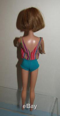 All Original 1960's Stunning Brun. Long Hair Red Lipped American Girl In Swimsuit