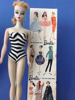 All Original #1 BLONDE PONYTAIL BARBIE In Box. Totally Pristine