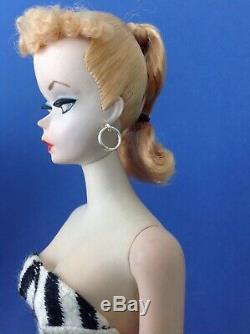 All Original #1 BLONDE PONYTAIL BARBIE In Box. Totally Pristine