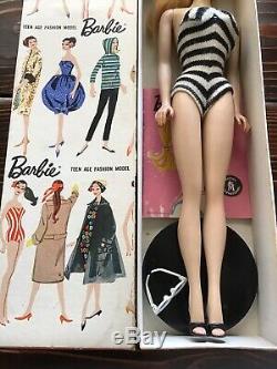 All Original Vintage Blonde #3 Ponytail Barbie Box Stand Base No Retouches
