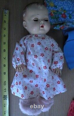 American Character Tiny Tears doll With Cass Trunk and Lots Of Rare Accessories