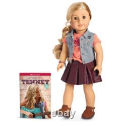 American Girl CC TENNEY 18 DOLL & ACCESSORY SET Blonde Book Clothes Guitar NIB
