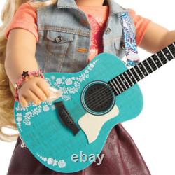 American Girl CC TENNEY 18 DOLL & ACCESSORY SET Blonde Book Clothes Guitar NIB