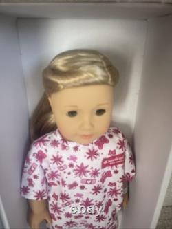 American Girl DOLL ISABELLE PALMER 18 Blonde Hair Green Eyes Pink Hair Piece