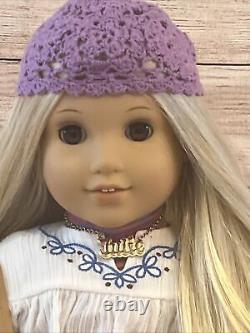 American Girl Doll 18 Julie Long Blonde Hair 2013 With Meet Outfit & Necklace
