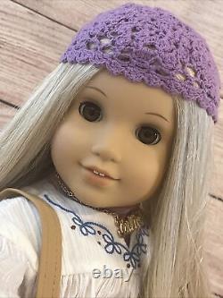 American Girl Doll 18 Julie Long Blonde Hair 2013 With Meet Outfit & Necklace