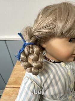 American Girl Doll Kirsten Pleasant Company Blond Hair Blue Eyes & Outfit Vin