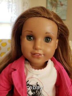 American Girl Doll Lea Clark Long Dark Blonde Hair + Clothes Lot Tan Skin Hazel