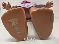 American Girl Doll OOAK Black Hair Hazel Eyes Classic Mold Medium Skin 18