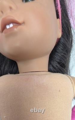 American Girl Doll OOAK Black Hair Hazel Eyes Classic Mold Medium Skin 18