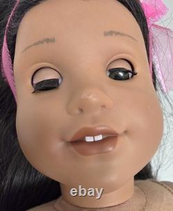 American Girl Doll OOAK Black Hair Hazel Eyes Classic Mold Medium Skin 18