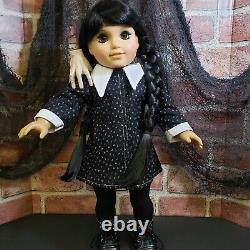 American Girl Doll OOAK Wednesday Addams With THING! Super Cute Replicas
