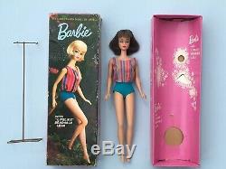 American Girl Long Hair BARBIE 1966 vintage silver brunette + box