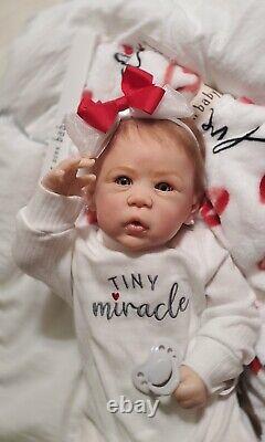 Anna Reborn Doll By Linda Murray 19, 6lbs 5oz. Light Brown Hair, Blue Eyes