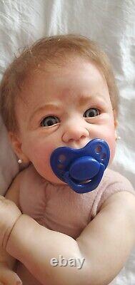 Anna Reborn Doll By Linda Murray 19, 6lbs 5oz. Light Brown Hair, Blue Eyes