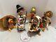 Annalee 12 Thanksgiving / Fall Pilgrim Turkey Collectible Doll Lot 6 Pc Vintage