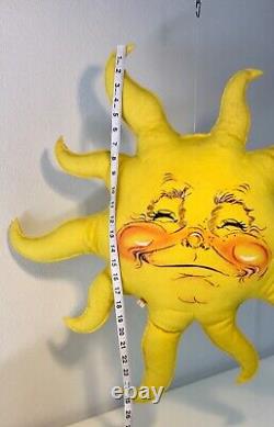 Annalee Dolls RARE LARGE Vintage SUN 24 inches Two Sides Painted Face Hanging