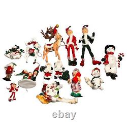 Annalee Lot Christmas Mice Elves Santa Kitties Snowman Reindeer 2000s