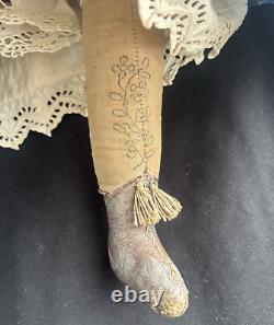 Antique 1850s-1880s A. W. Fr Kister 22.5 German China Doll Cloth Body MUST SEE