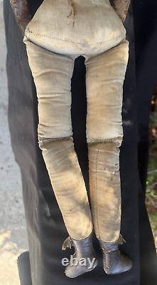 Antique 1850s-1880s A. W. Fr Kister 22.5 German China Doll Cloth Body MUST SEE