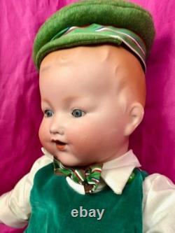 Antique ARMAND MARSEILLE #352/6 Doll Solid Dome Bisque Baby Boy c 1910s 20 RARE
