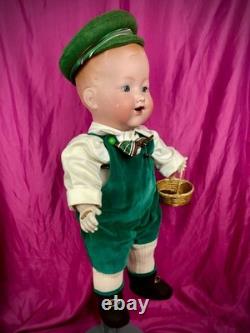 Antique ARMAND MARSEILLE #352/6 Doll Solid Dome Bisque Baby Boy c 1910s 20 RARE