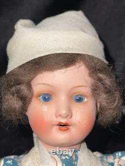 Antique Armand Marseille 390 German Doll French Canadian Folk Dress