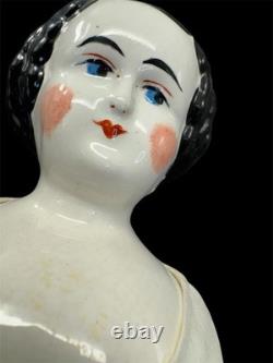 Antique China Head Doll Porcelain Cloth Body Victorian Style Doll Vintage