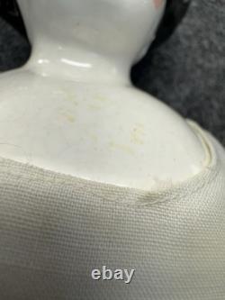 Antique China Head Doll Porcelain Cloth Body Victorian Style Doll Vintage