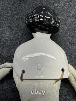 Antique China Head Doll Porcelain Cloth Body Victorian Style Doll Vintage