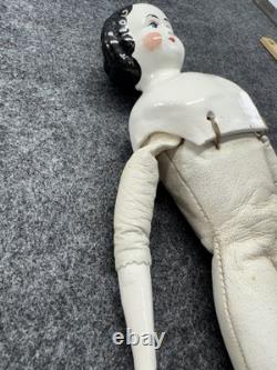 Antique China Head Doll Porcelain Cloth Body Victorian Style Doll Vintage