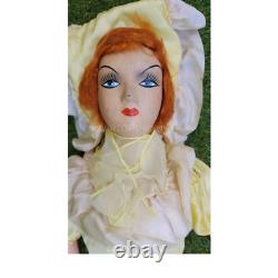 Antique French Boudoir Doll Hand PAINTED EYES & LIPS Rare French Doll