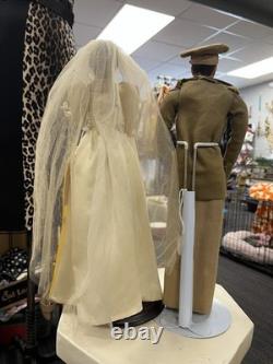 Antique General Dwight D. Eisenhower And His Bride Mimi. Historical Wax Figures
