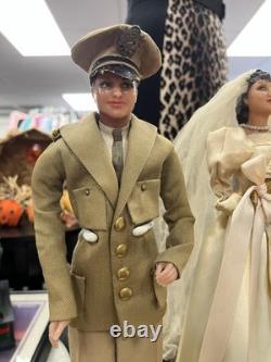 Antique General Dwight D. Eisenhower And His Bride Mimi. Historical Wax Figures