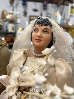 Antique General Dwight D. Eisenhower And His Bride Mimi. Historical Wax Figures