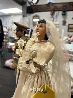 Antique General Dwight D. Eisenhower And His Bride Mimi. Historical Wax Figures