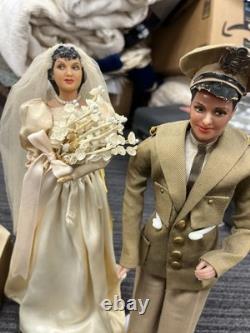 Antique General Dwight D. Eisenhower And His Bride Mimi. Historical Wax Figures