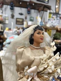 Antique General Dwight D. Eisenhower And His Bride Mimi. Historical Wax Figures
