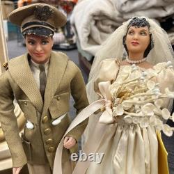 Antique General Dwight D. Eisenhower And His Bride Mimi. Historical Wax Figures