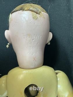 Antique German 25 French SFBJ Crier Marked BodyGautierMolded Eye Brows