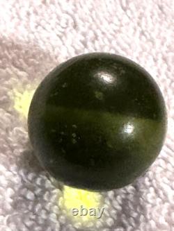 Antique German Marble Corn Husk Almost Mint 1.00 Size Must See