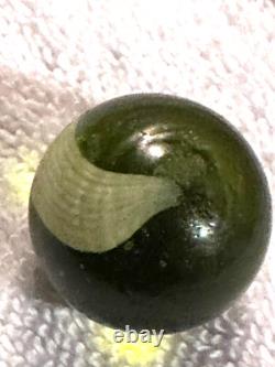 Antique German Marble Corn Husk Almost Mint 1.00 Size Must See