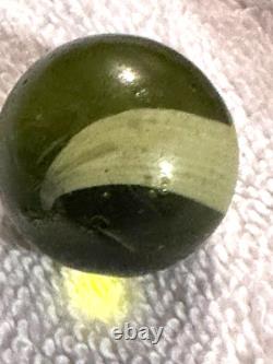 Antique German Marble Corn Husk Almost Mint 1.00 Size Must See