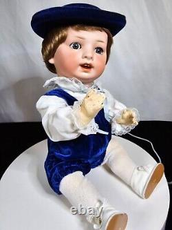 Antique German Revalo Boy on Compo BodyGebruder OhlhaverAdorable Hat & Costume